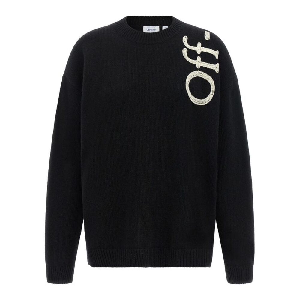 Off-White Bicolor Wool Women's Cardigan